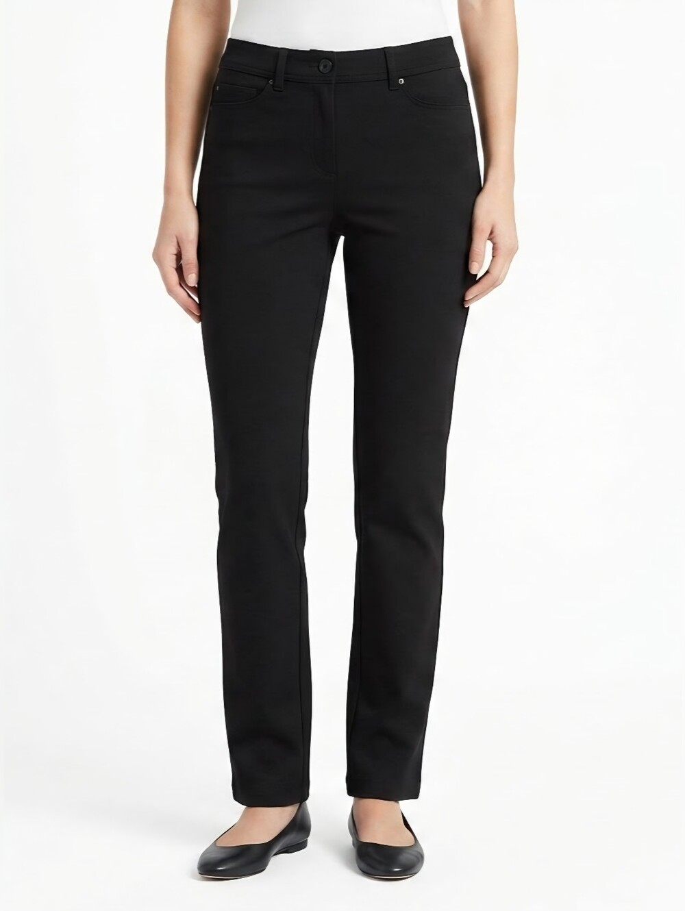 White House Black Market Black Slim Straight Pants Size 6